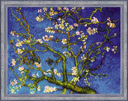 Cross stitch kit “Almond Blossom After V. Van Gogh's Painting”, Riolis