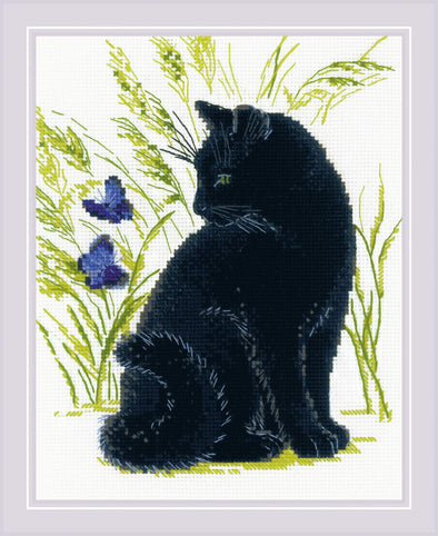 Cross stitch kit “Black Cat”, Riolis