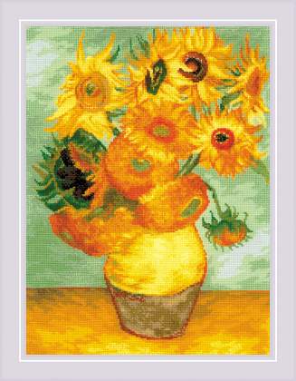 Cross stitch kit “Sunflowers after V. Van Gogh's Painting”, Riolis
