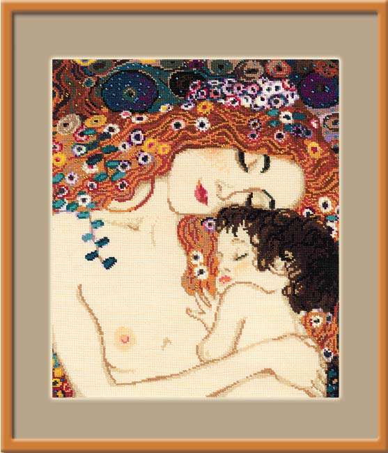Cross stitch kit “Motherly Love after G. Klimt`s Painting”, Riolis