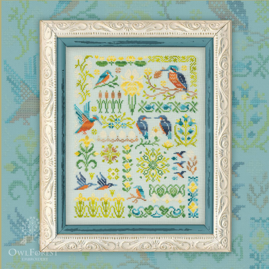 Kingfishers by Owl Forest VolcanoStitching