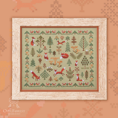 Owl Forest Cross Stitch Pattern | Owl Forest Embroidery Kits