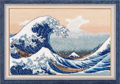 The Big Wave in Kanagawa Cross Stitch Kit by Oven