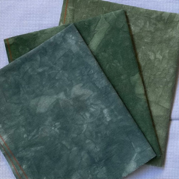 In the Forest - Set of 3 AIDA Hand Dyed Fabrics